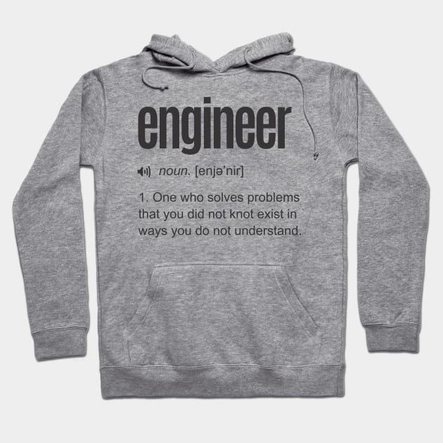 Funny Engineer Definition Hoodie by cidolopez